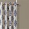 Threadmade Home Navara Medallion Room Darkening Window Curtain, Navy - 52"W x 95"L